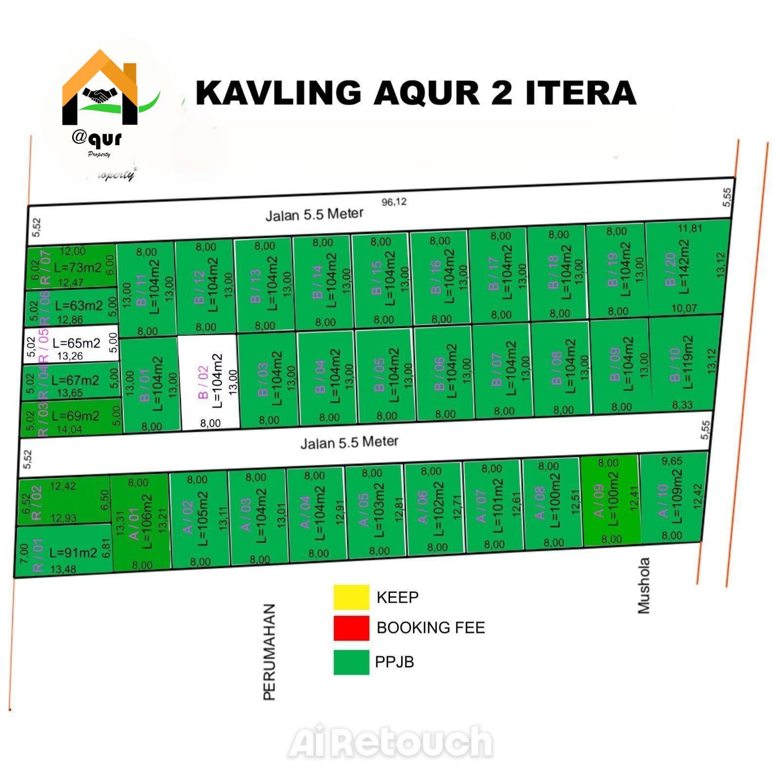 Site Plan Kavling Aqur 2 Itera